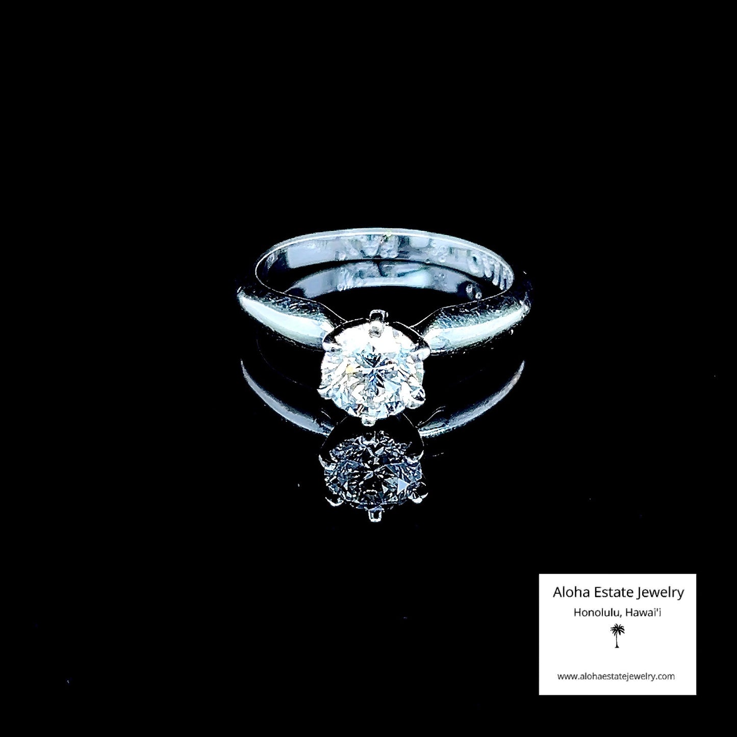 2/3-Carat Diamond Solitaire Engagement Ring - 14k White Gold