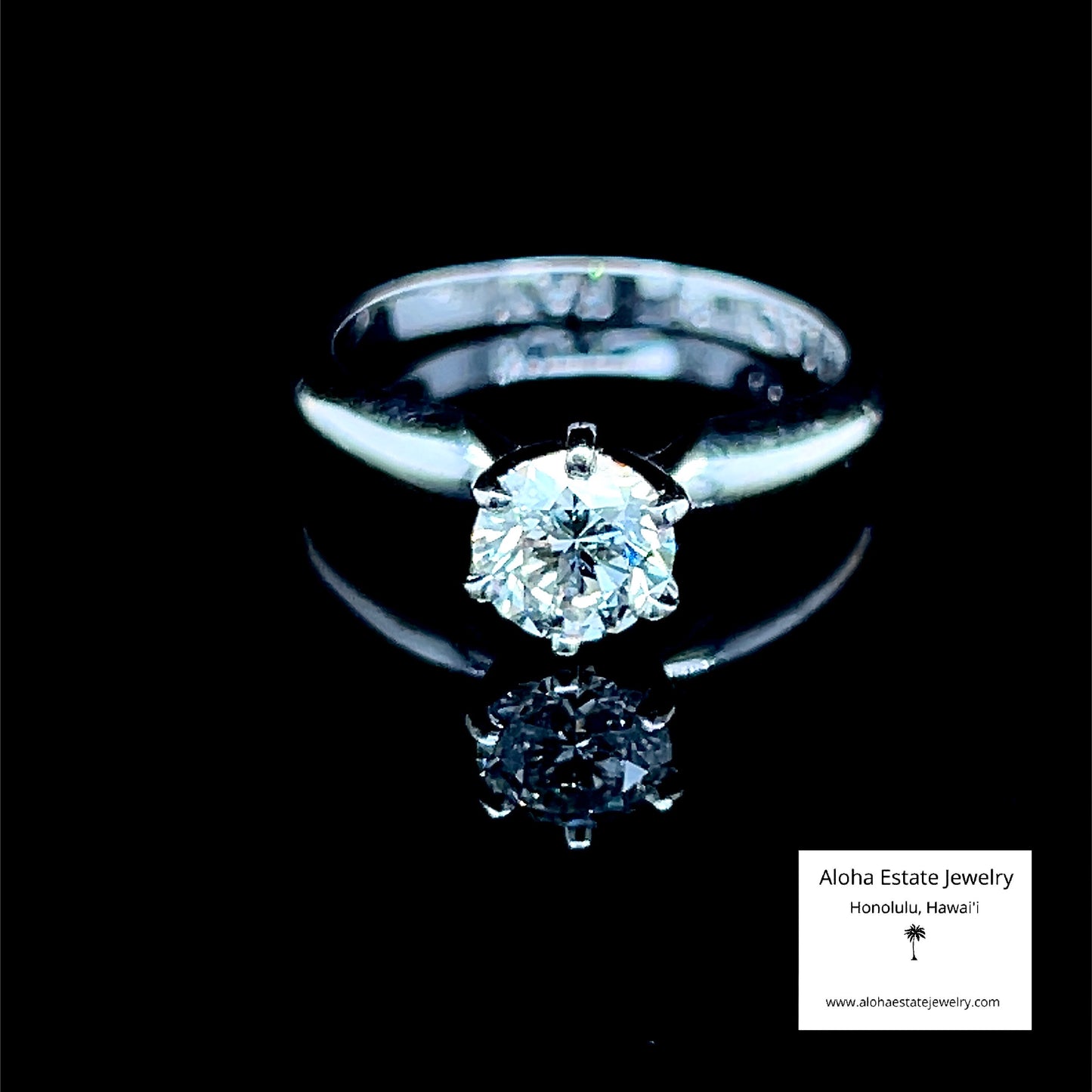 2/3-Carat Diamond Solitaire Engagement Ring - 14k White Gold