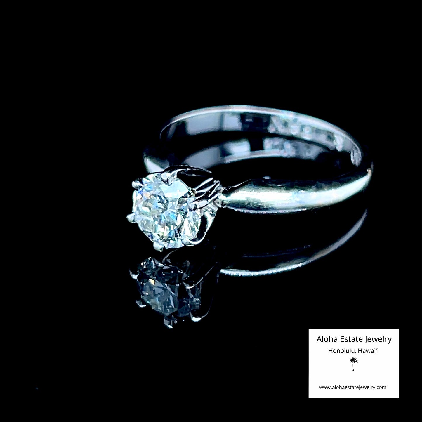 2/3-Carat Diamond Solitaire Engagement Ring - 14k White Gold