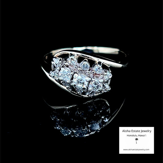 Vintage 3/4-Carat Cluster of Diamonds Ring
