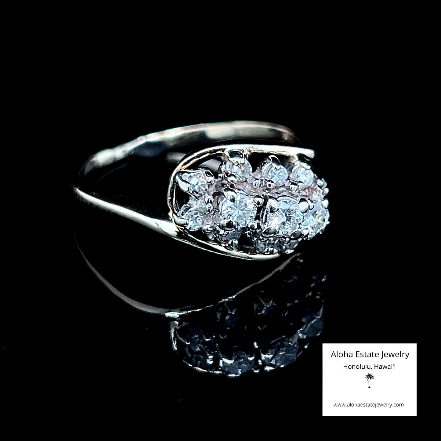 Vintage 3/4-Carat Cluster of Diamonds Ring