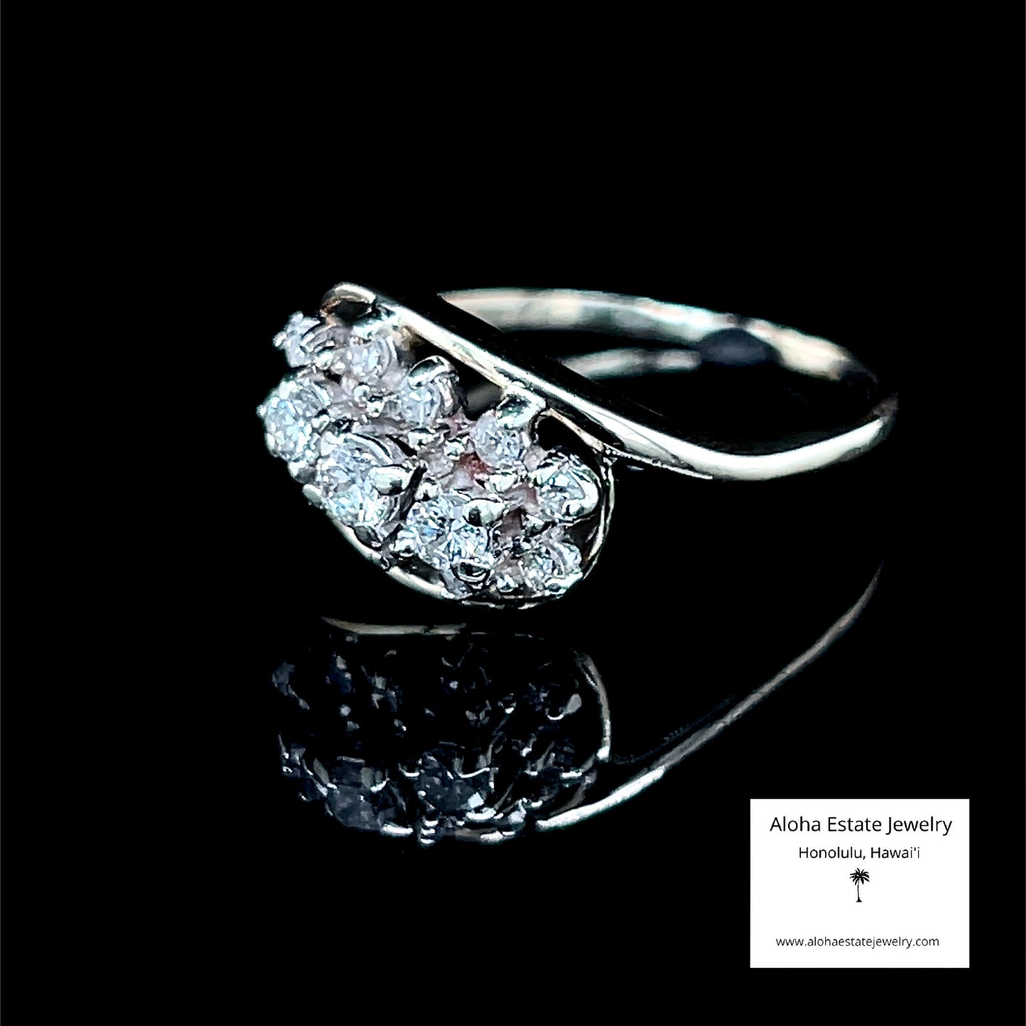 Vintage 3/4-Carat Cluster of Diamonds Ring