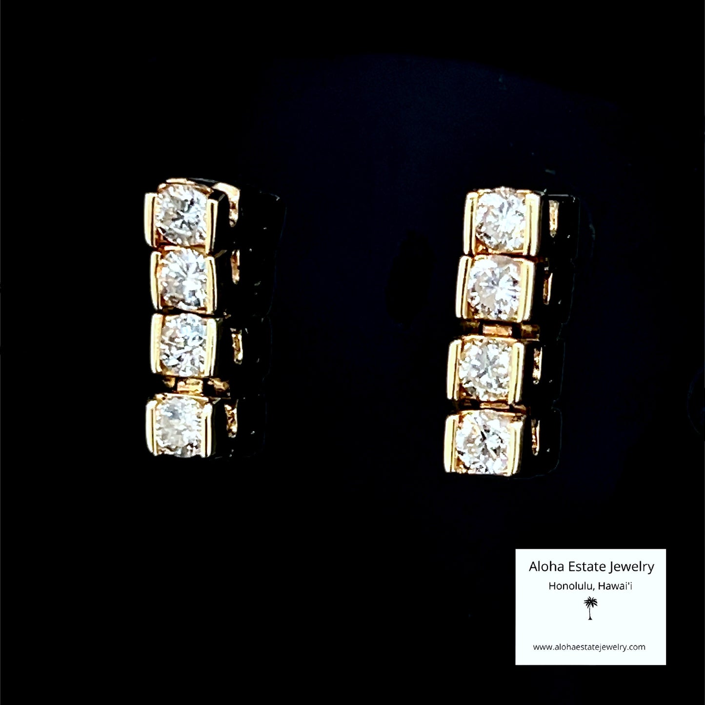 Vintage 14k 1/2-Carat TW Diamond Dangle Earrings