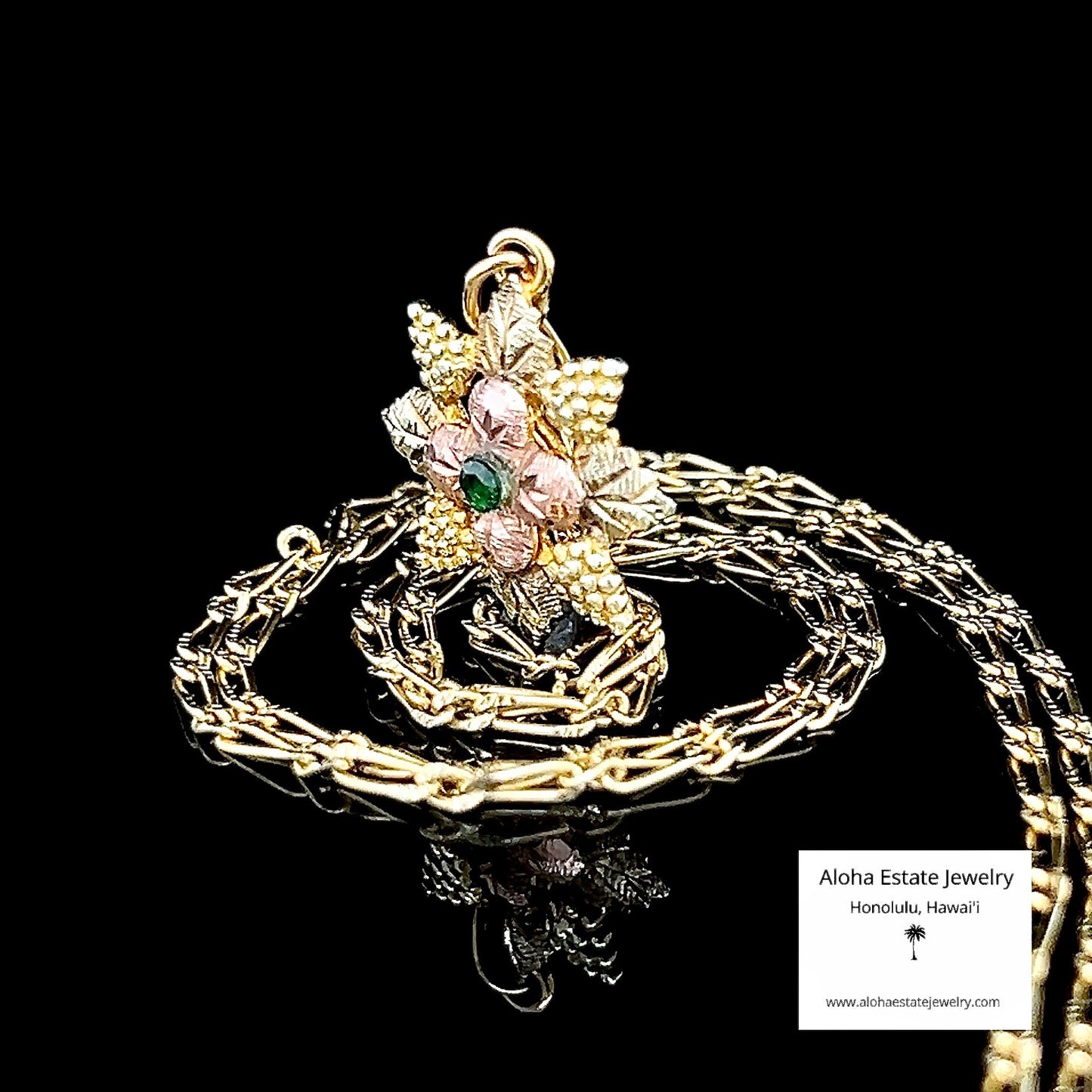 Vintage Landstrom Black Hills 10k Pendant on 22 Inch 10K Chain