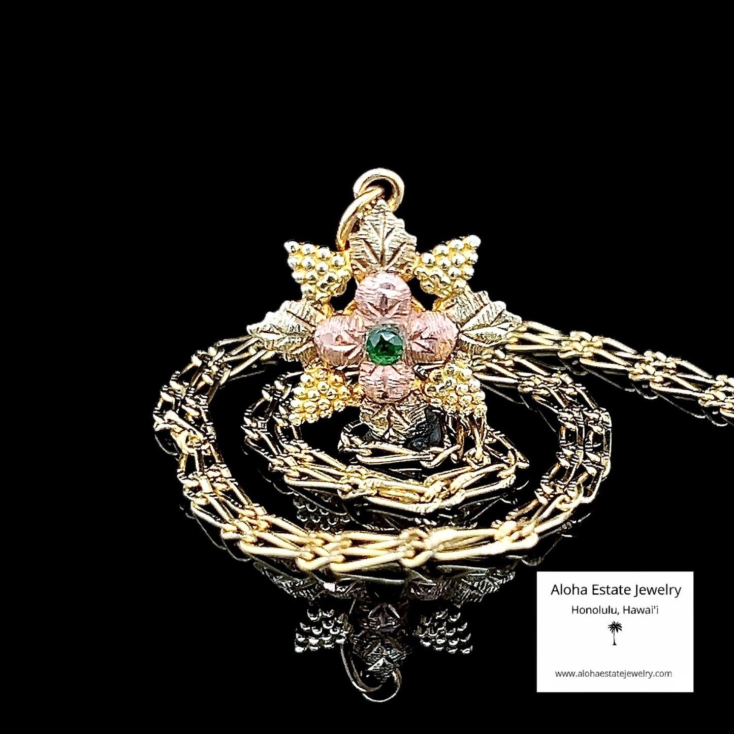 Vintage Landstrom Black Hills 10k Pendant on 22 Inch 10K Chain