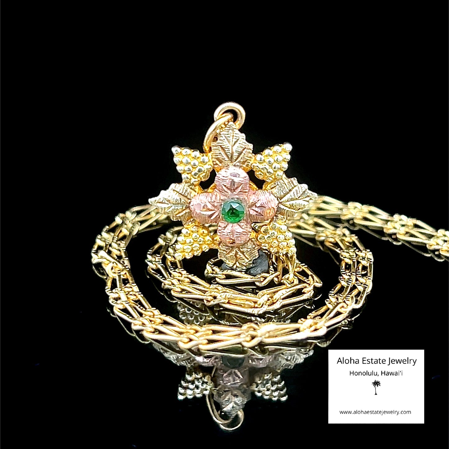 Vintage Landstrom Black Hills 10k Pendant on 22 Inch 10K Chain