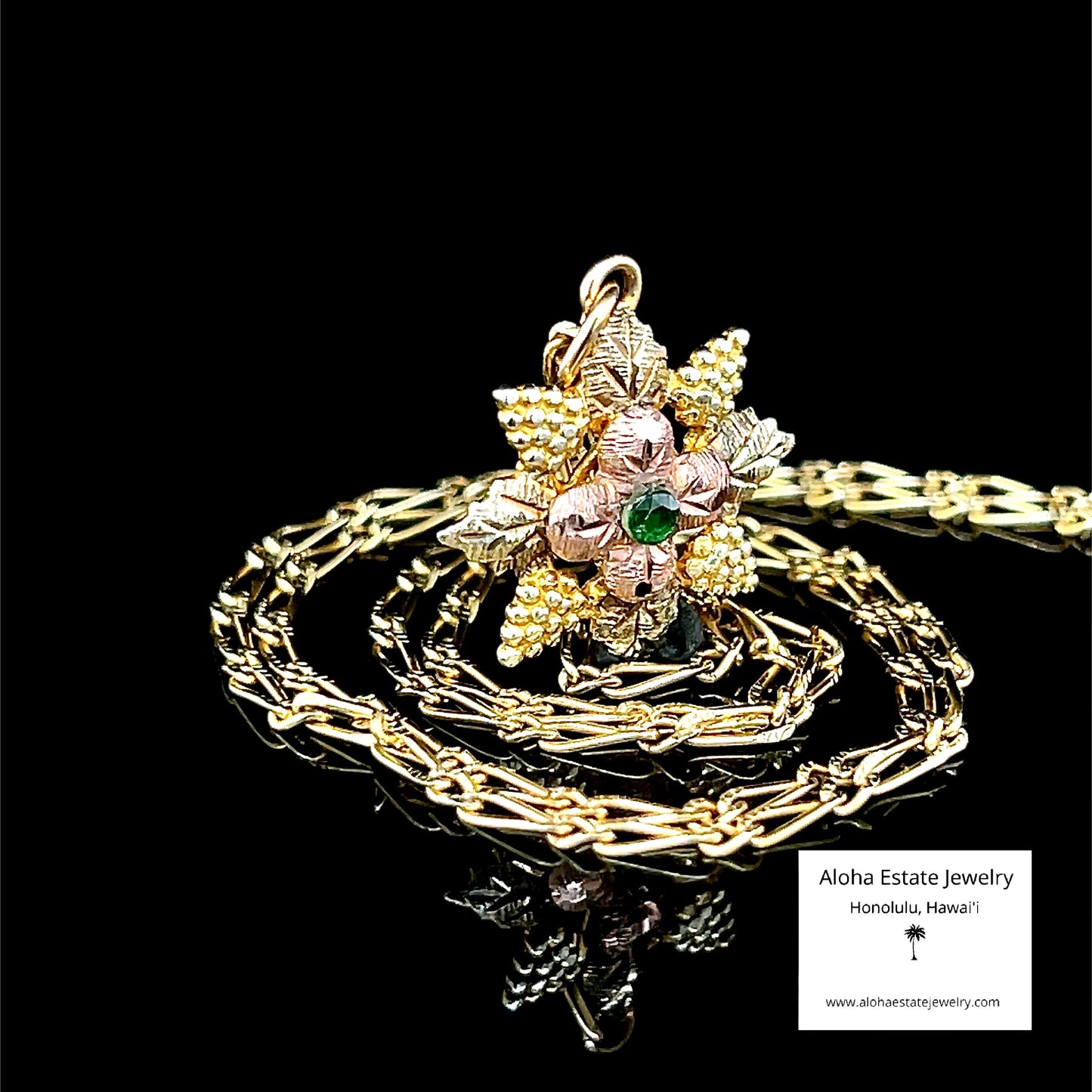 Vintage Landstrom Black Hills 10k Pendant on 22 Inch 10K Chain