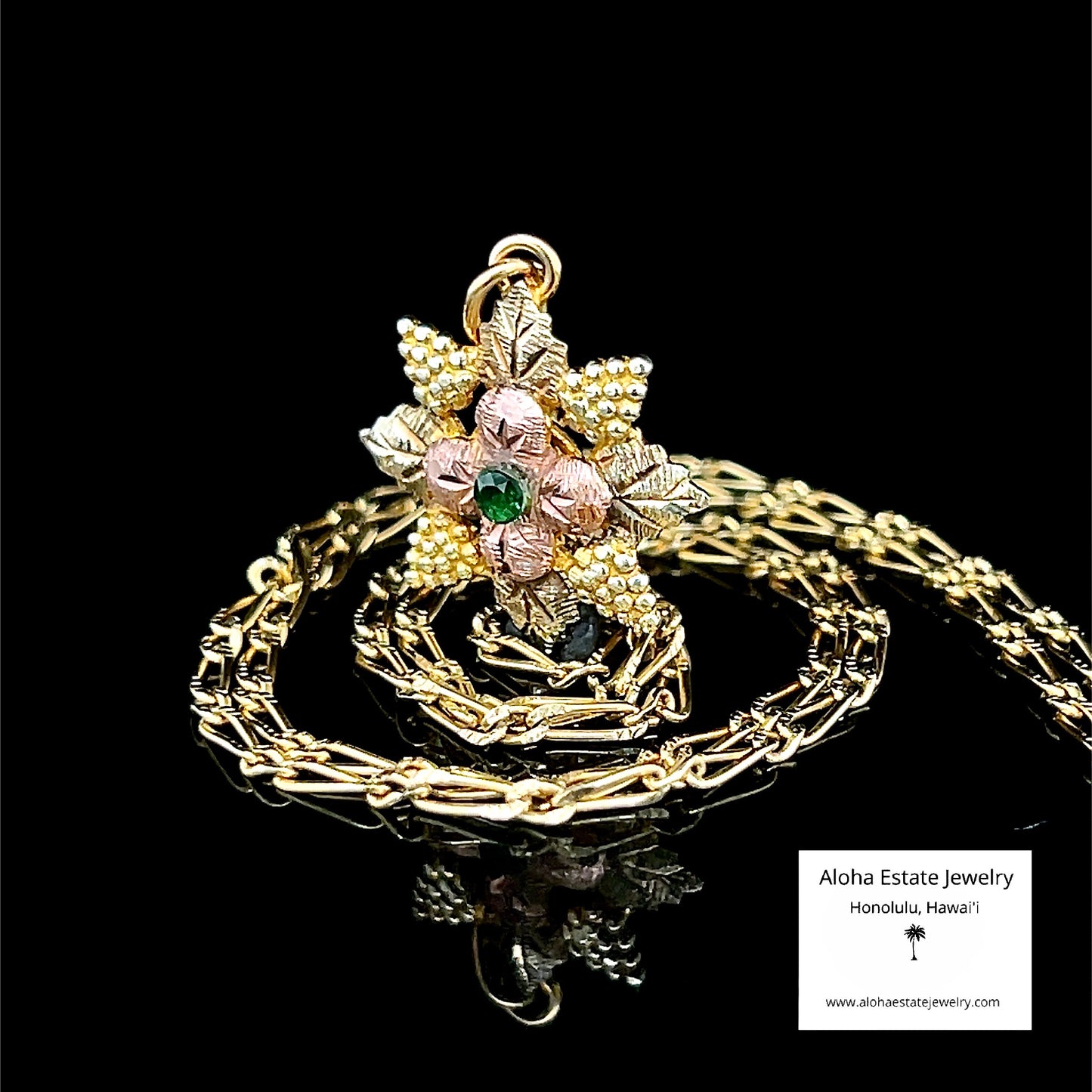 Vintage Landstrom Black Hills 10k Pendant on 22 Inch 10K Chain