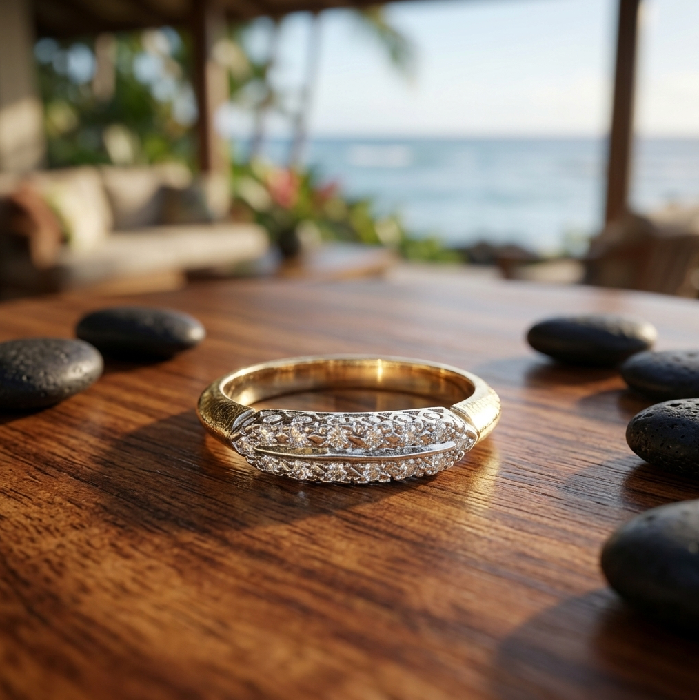 Vintage 14k Pave Set Diamond Right Hand Ring