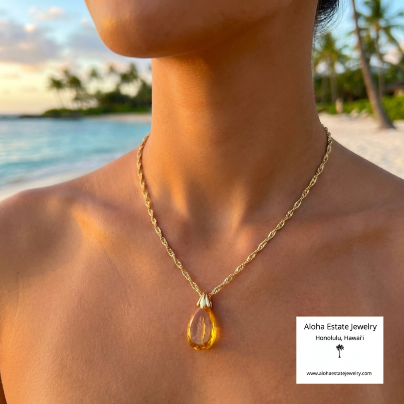 Vintage Quan Yin Intaglio Cut Pendant