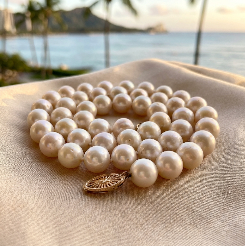 Imperial Very Large Akoya Pearls Necklace