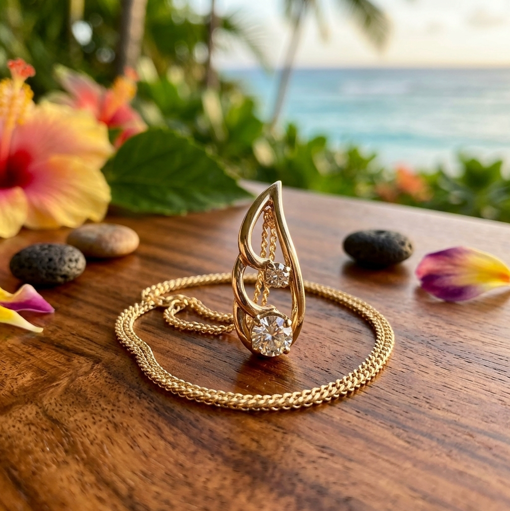 Custom Design 1/4-Carat-Plus Diamonds Pendant
