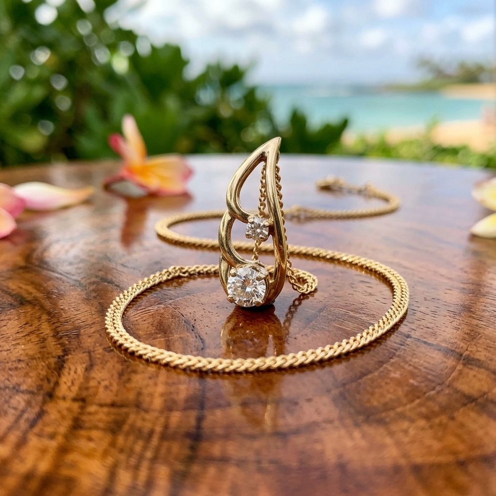 Custom Design 1/4-Carat-Plus Diamonds Pendant