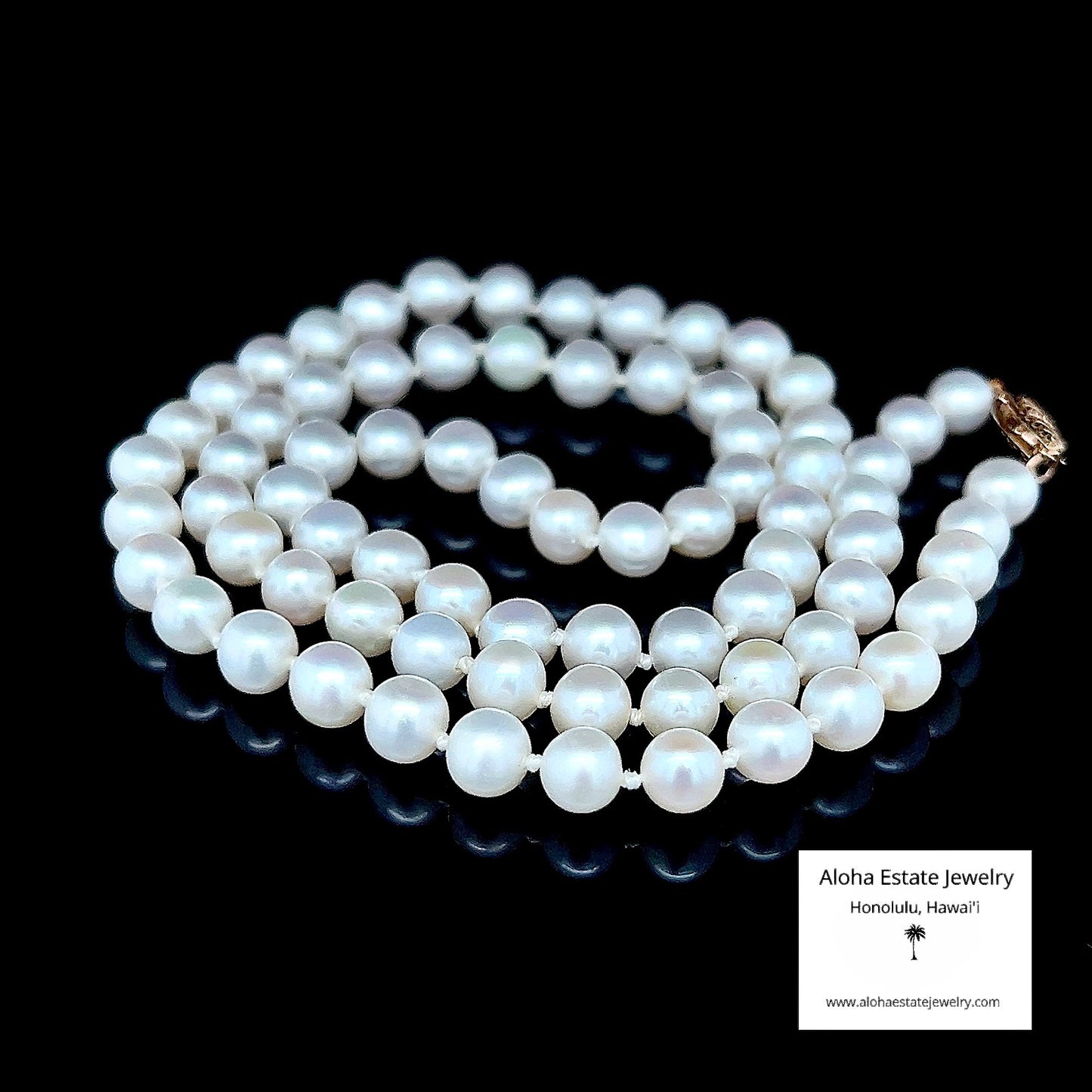 Vintage IPS Japanese Saltwater Akoya Pearl Necklace