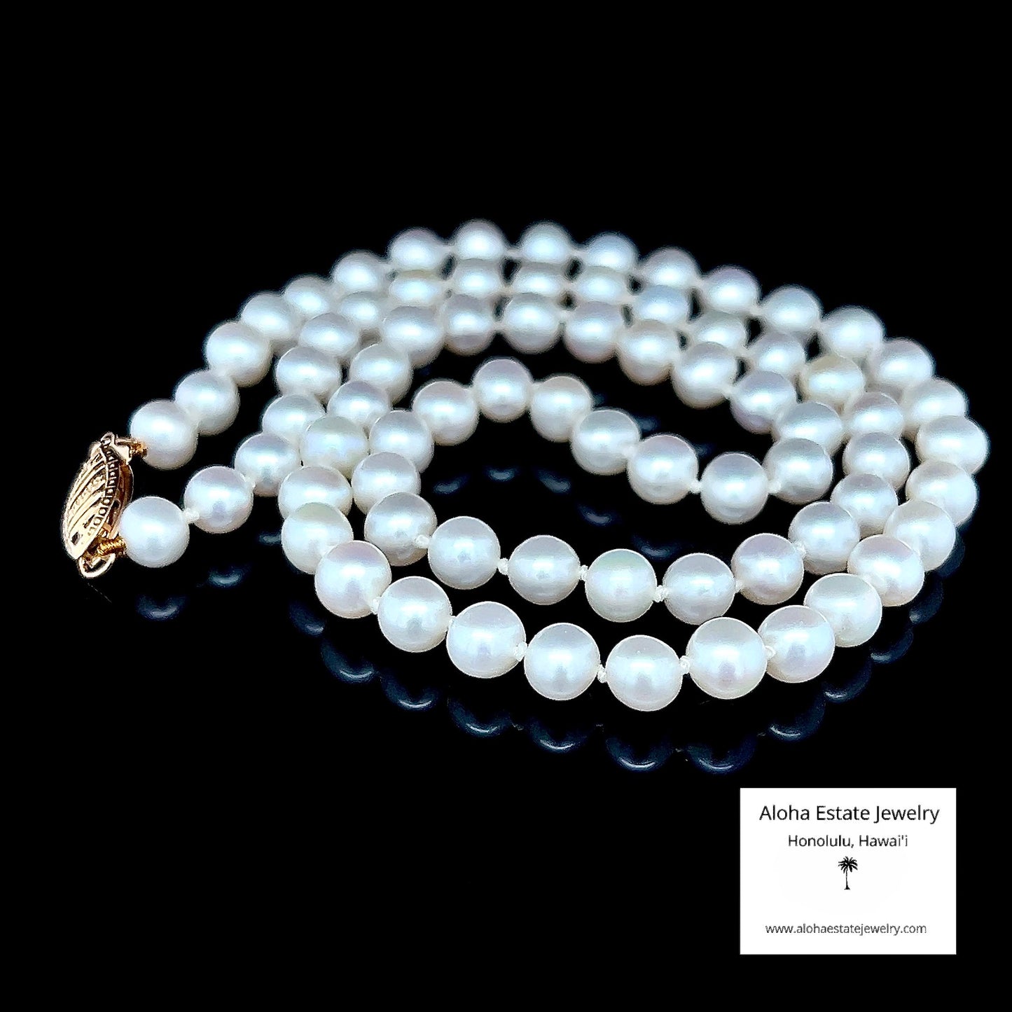 Vintage IPS Japanese Saltwater Akoya Pearl Necklace