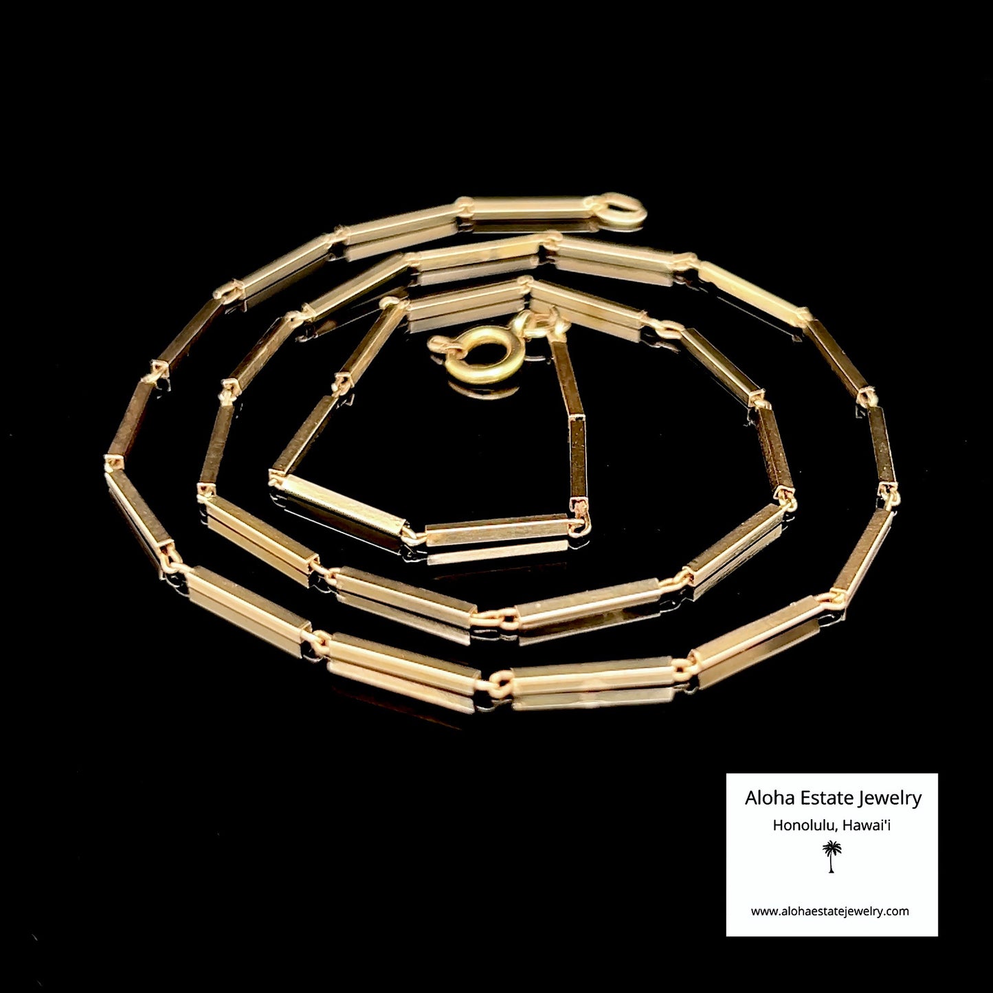 Bar-Link Chain / Necklace in 14K