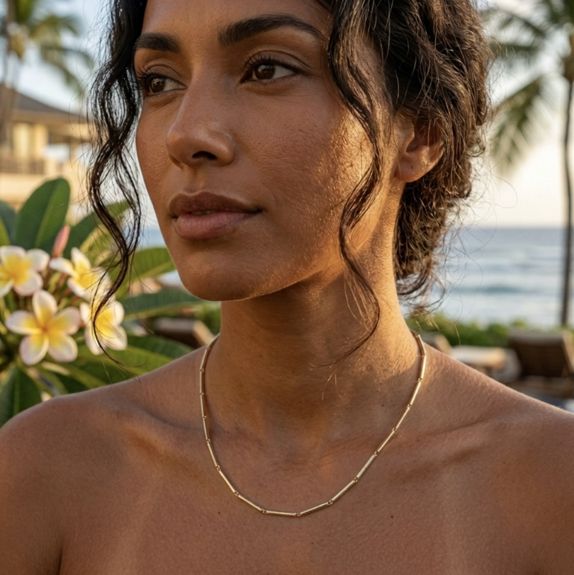 Bar-Link Chain / Necklace in 14K