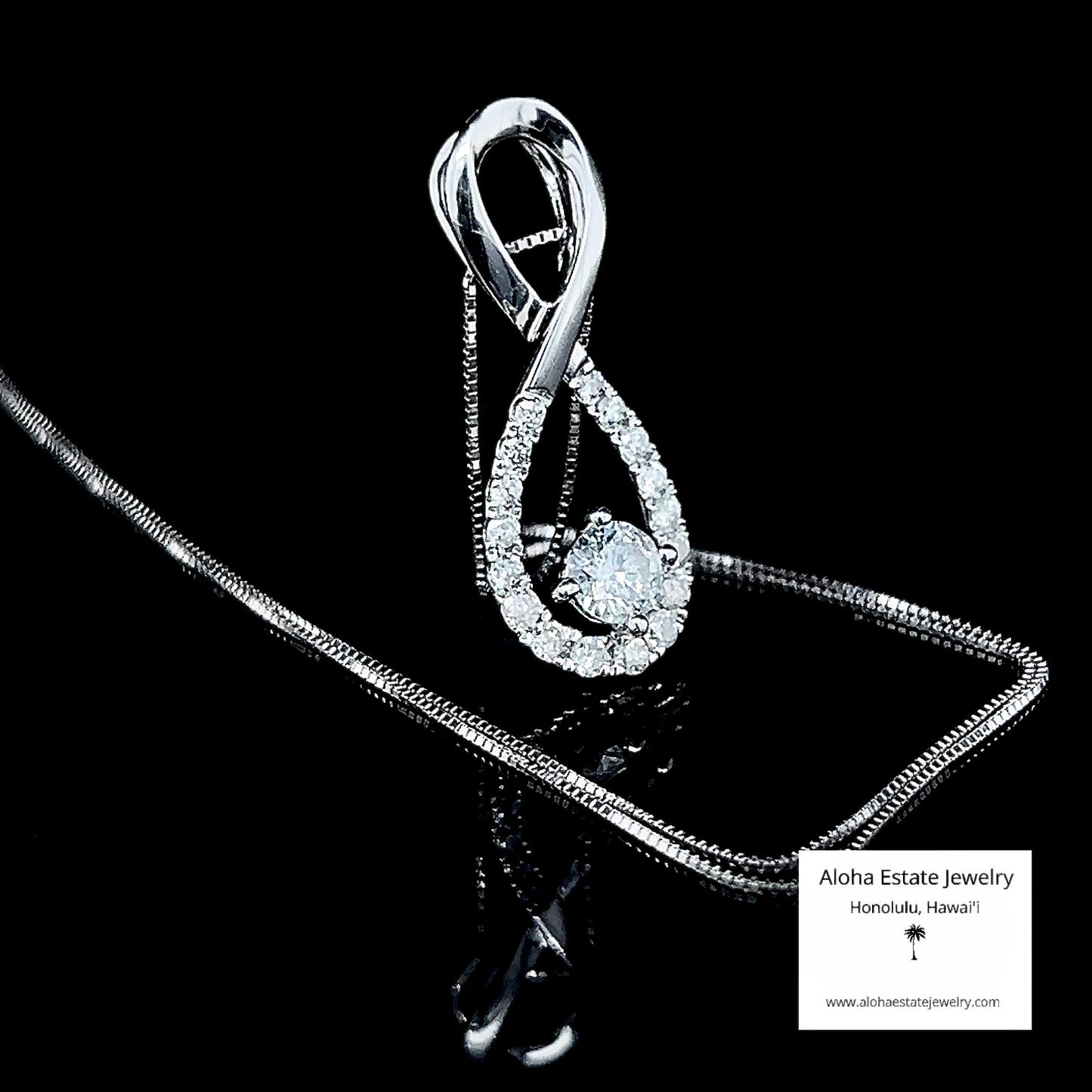 Estate 3/4-Carat Diamond Infinity Pendant