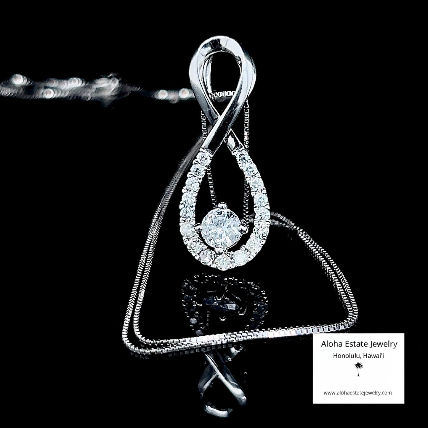 Estate 3/4-Carat Diamond Infinity Pendant