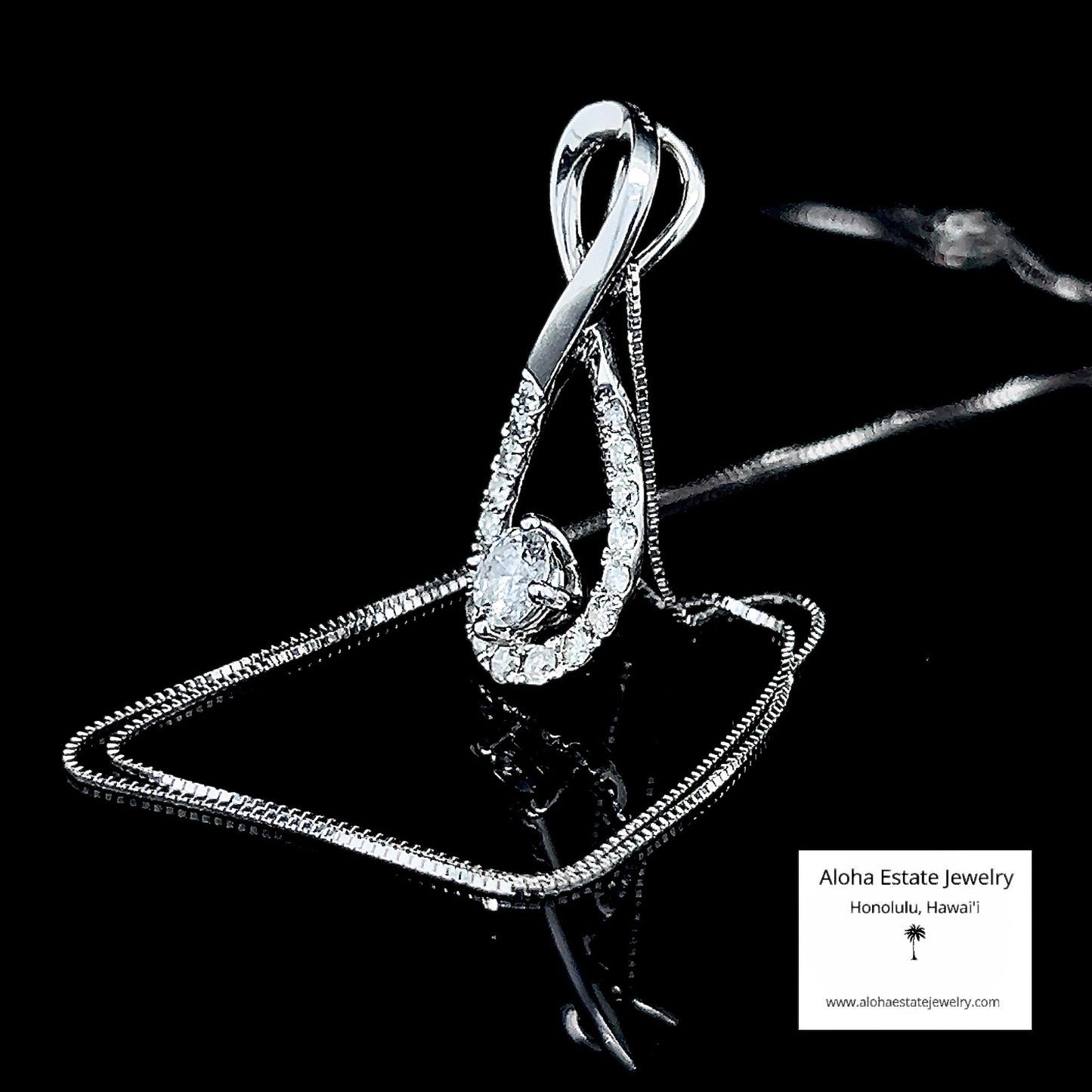 Estate 3/4-Carat Diamond Infinity Pendant