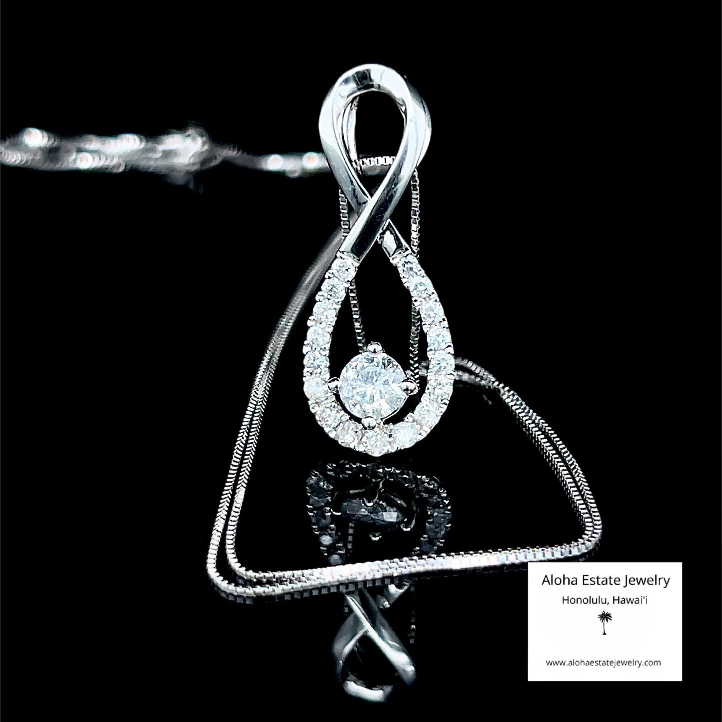 Estate 3/4-Carat Diamond Infinity Pendant