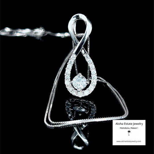 Estate 3/4-Carat Diamond Infinity Pendant