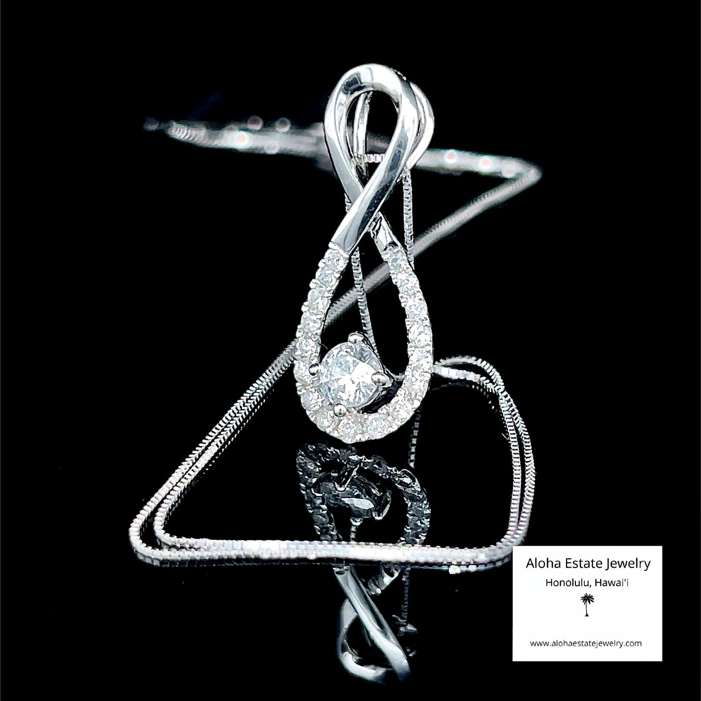 Estate 3/4-Carat Diamond Infinity Pendant