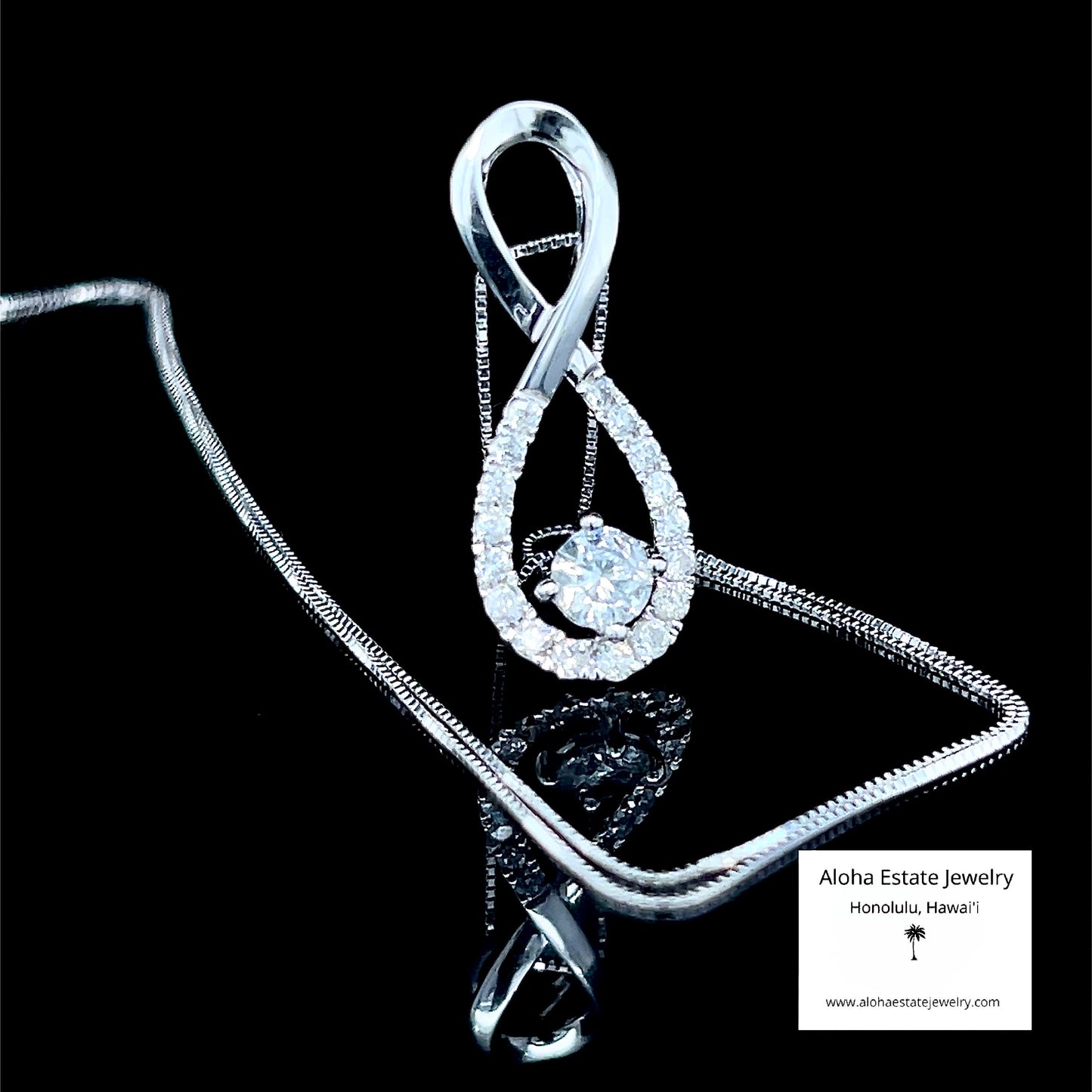 Estate 3/4-Carat Diamond Infinity Pendant