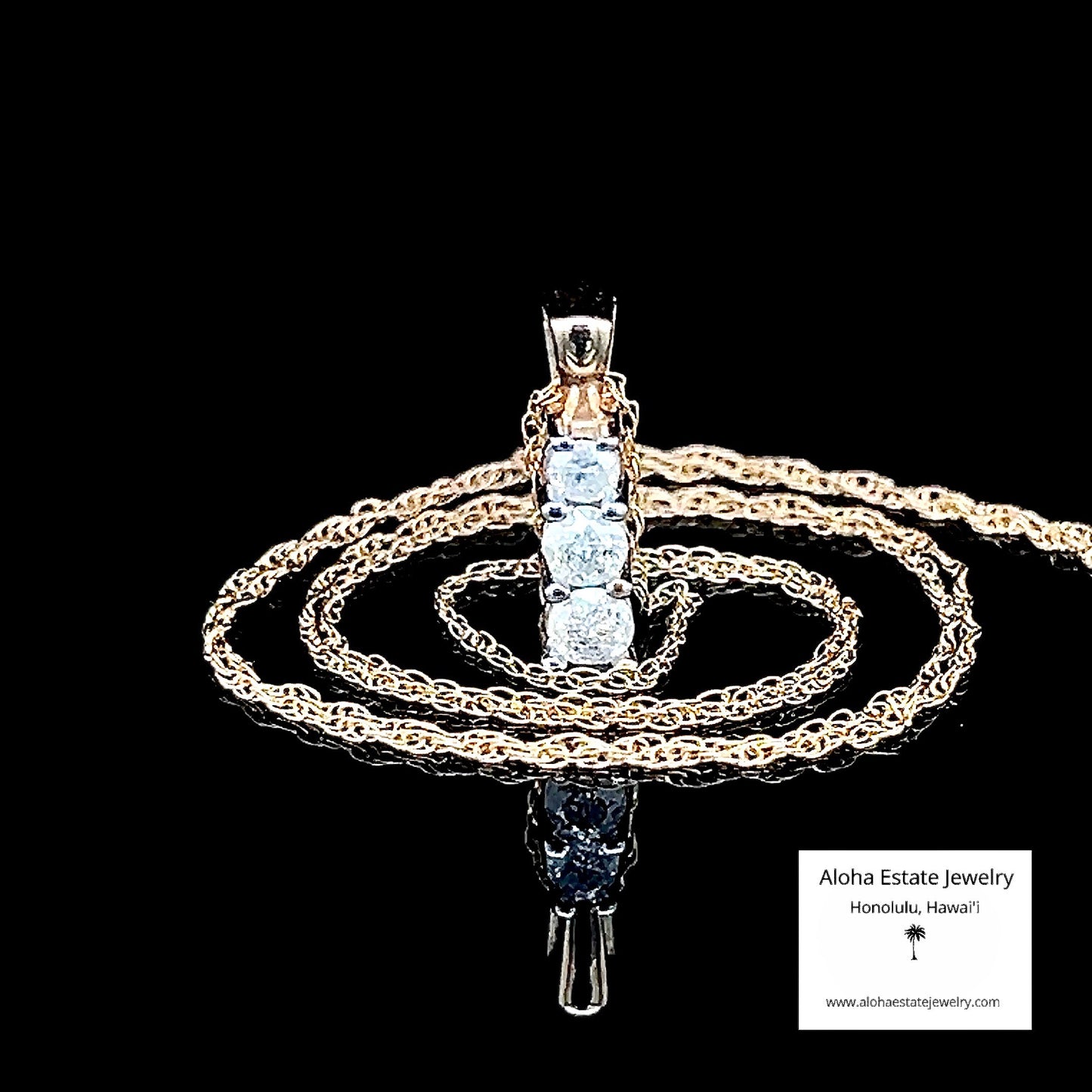 Estate One-Quarter Carat Diamond Pendant w/ 10K Gold Chain