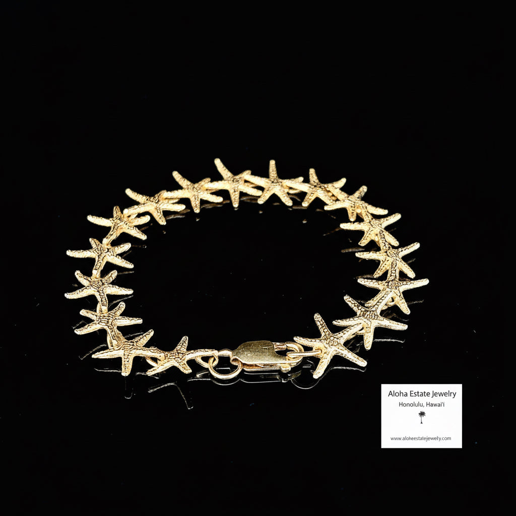 14K Yellow Gold Starfish Bracelet