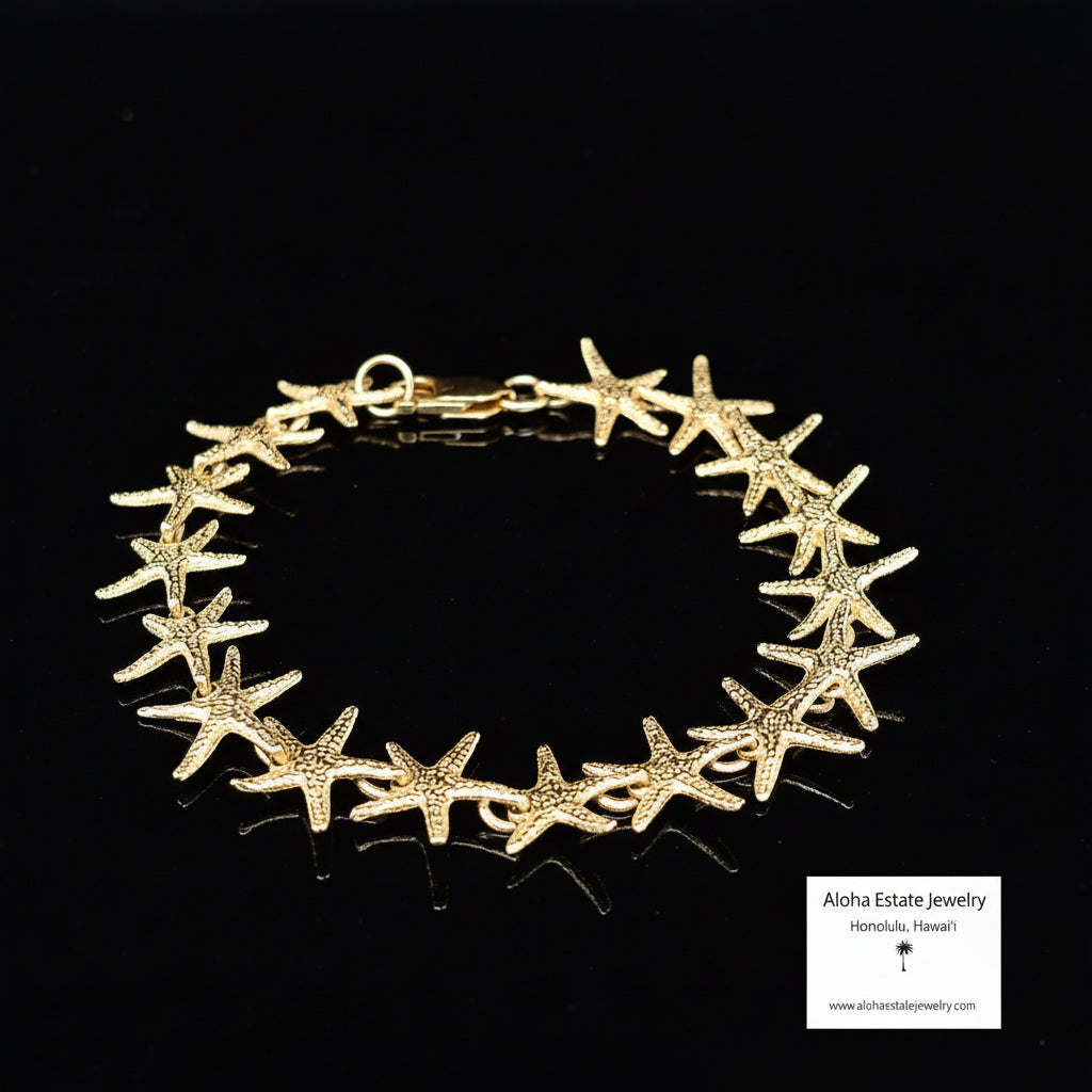 14K Yellow Gold Starfish Bracelet