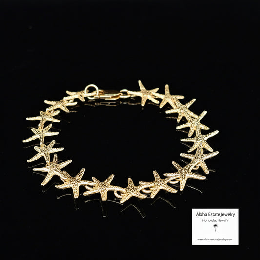 14K Yellow Gold Starfish Bracelet