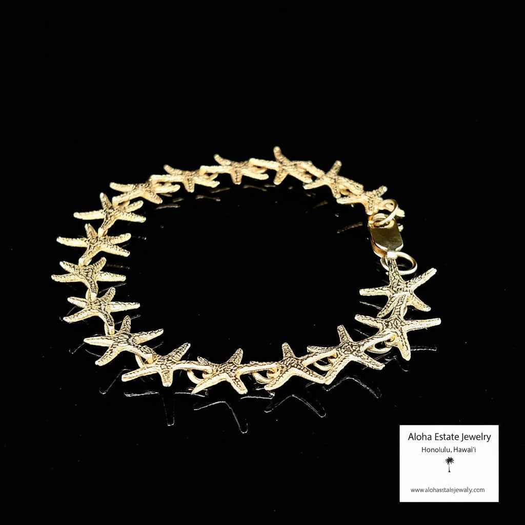 14K Yellow Gold Starfish Bracelet