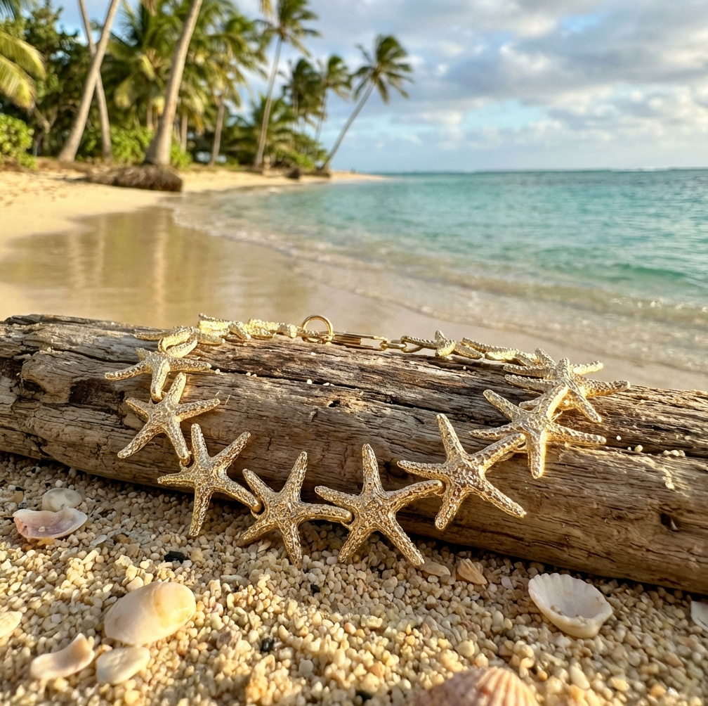 14K Yellow Gold Starfish Bracelet