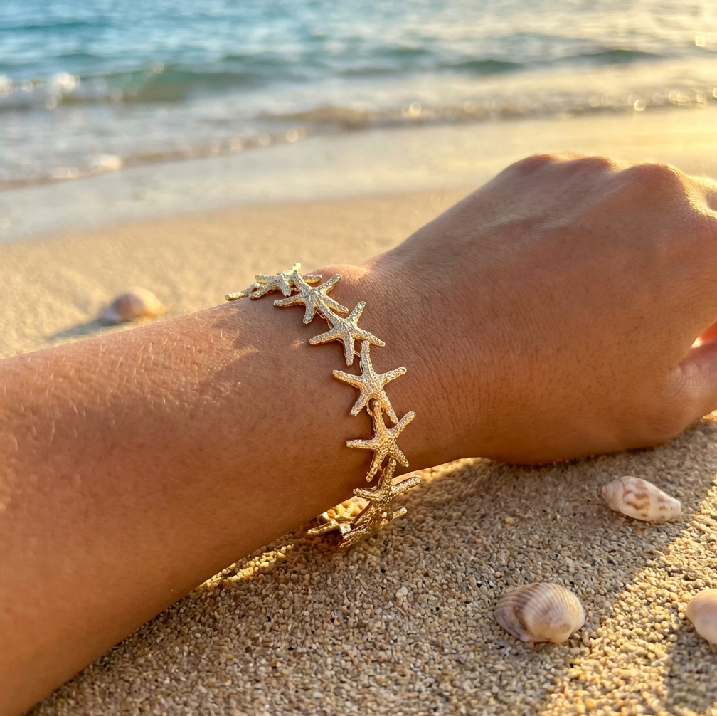 14K Yellow Gold Starfish Bracelet