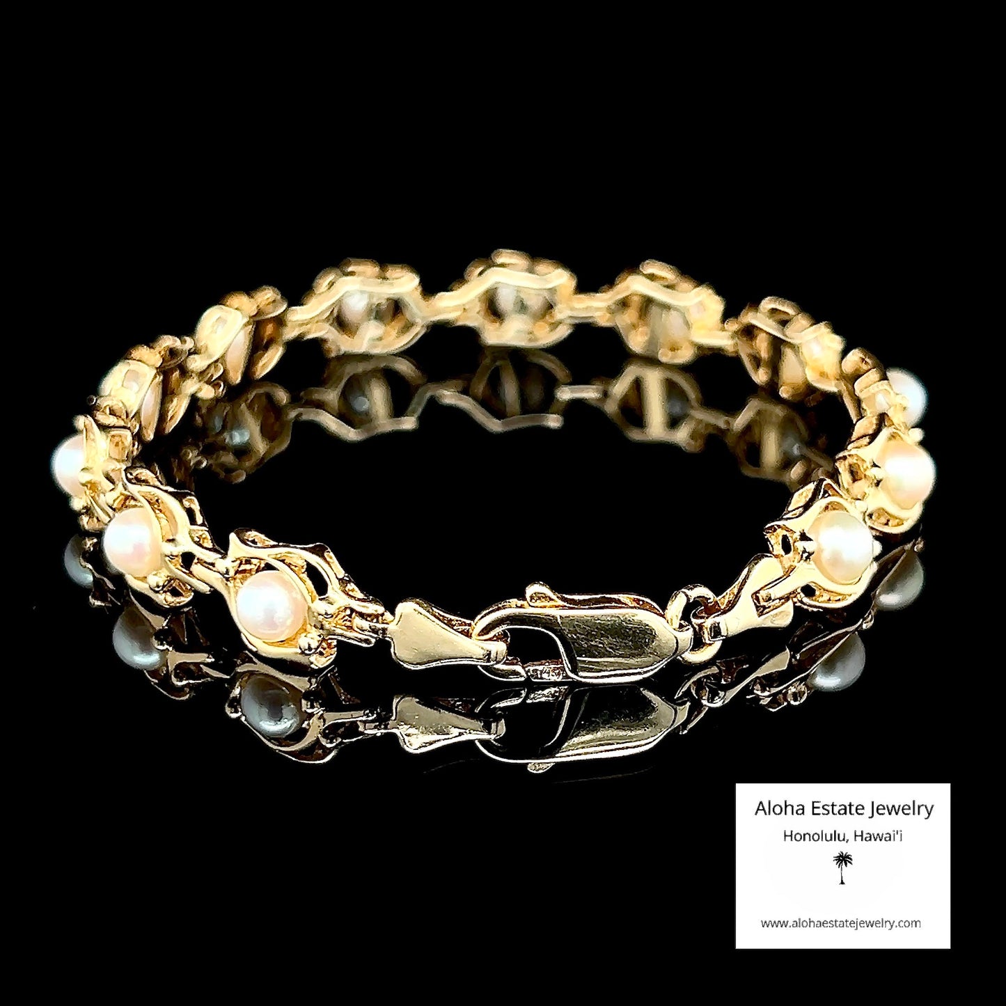 Cultured Pearl Bracelet in 14K Yellow Gold