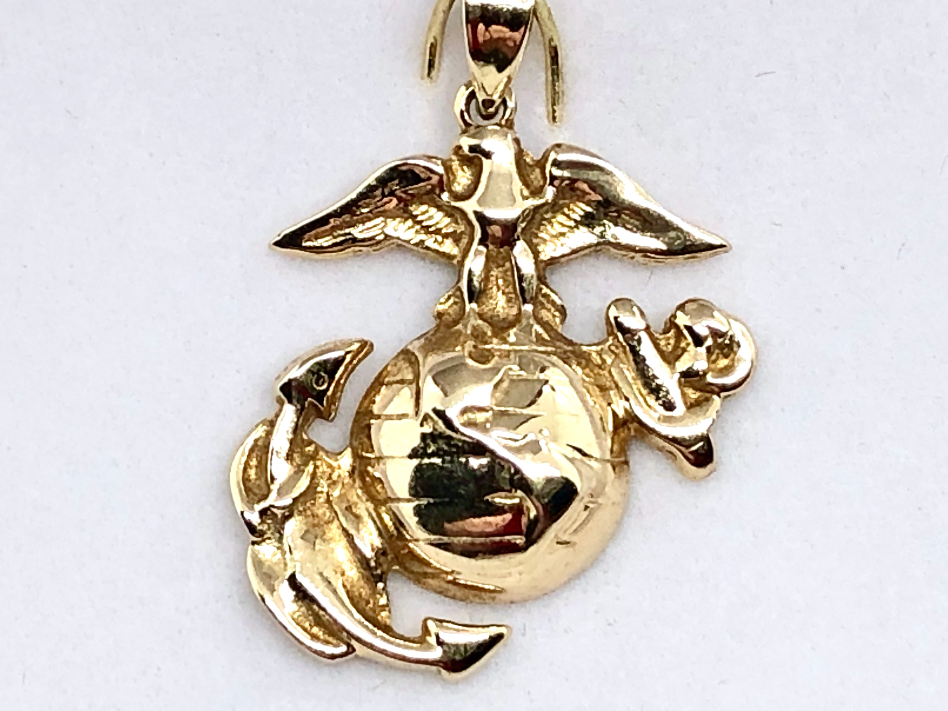 Marine Corps Stainless Steel Cremation Jewelry Pendant Necklace